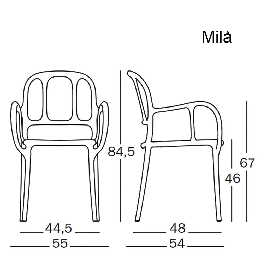 Poltrona, Mila, Nera